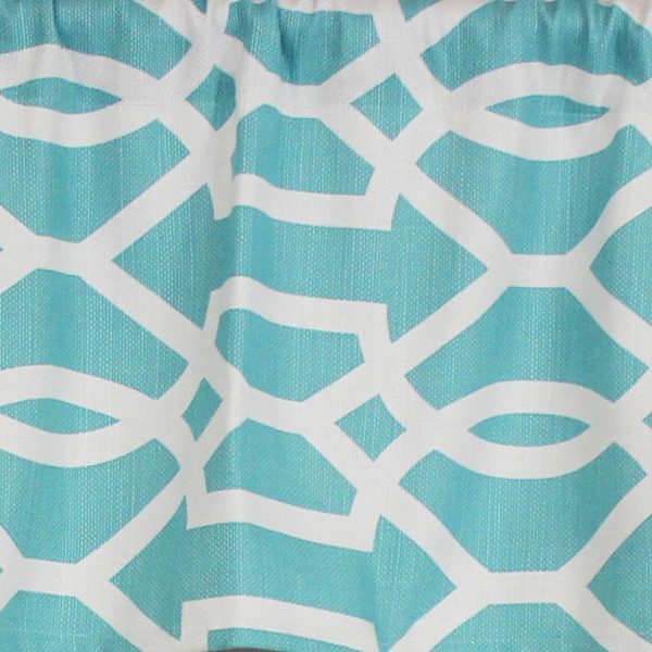 RLF Home Moroccan Tailored 100% Cotton with Fully Lined 3 Rod Pocket Valnance for Windows 50 x 14 Turquoise - 图片 4