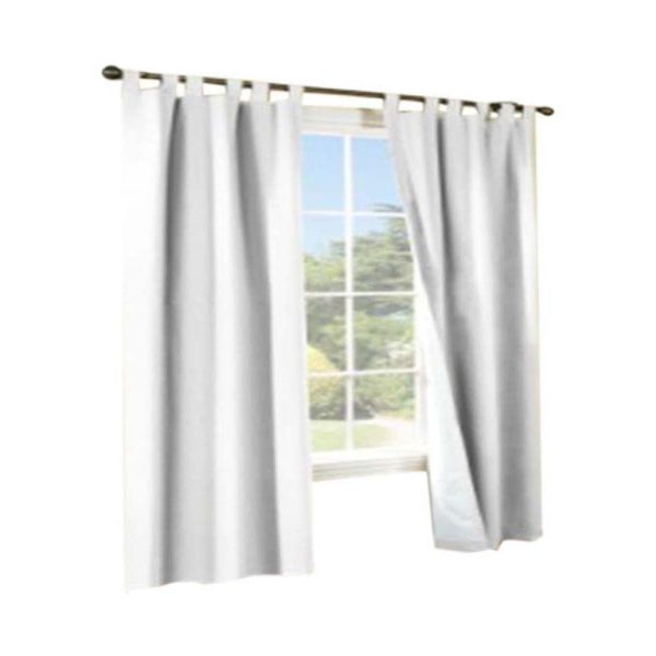 Commonwealth Thermalogic Weather Insulated Cotton Fabric Tab Panels Pair - White