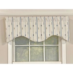 Go Getter Cornice 3 Rod Pocket Window Valance 50 x 17 Blue by RLF Home