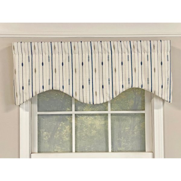 Go Getter Cornice 3 Rod Pocket Window Valance 50 x 17 Blue by RLF Home