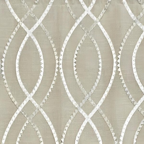 Fast Driver Cornice 3 Rod Pocket Window Valance 50 x 17 Pearl by RLF Home - 图片 3