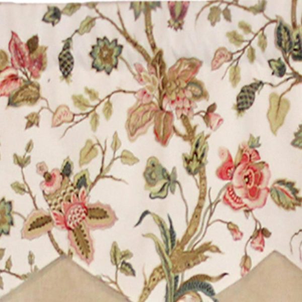 Gianna Petticoat 3in Rod Pocket Contrast Bottom Fabric Valance 50in x 15in by RLF Home - 图片 13