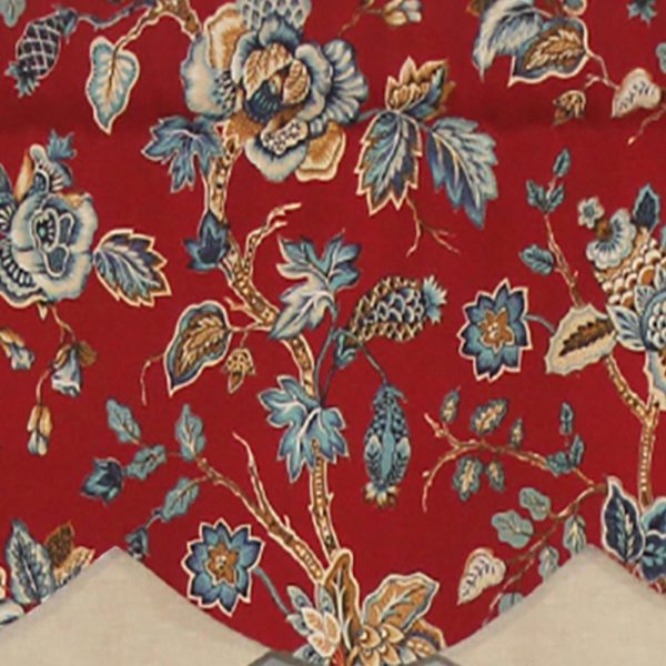 Gianna Petticoat 3in Rod Pocket Contrast Bottom Fabric Valance 50in x 15in by RLF Home - 图片 14