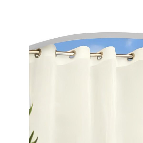 Commonwealth Outdoor Decor Escape Indoor/Outdoor Voile Grommet Panel - Ivory - 图片 3