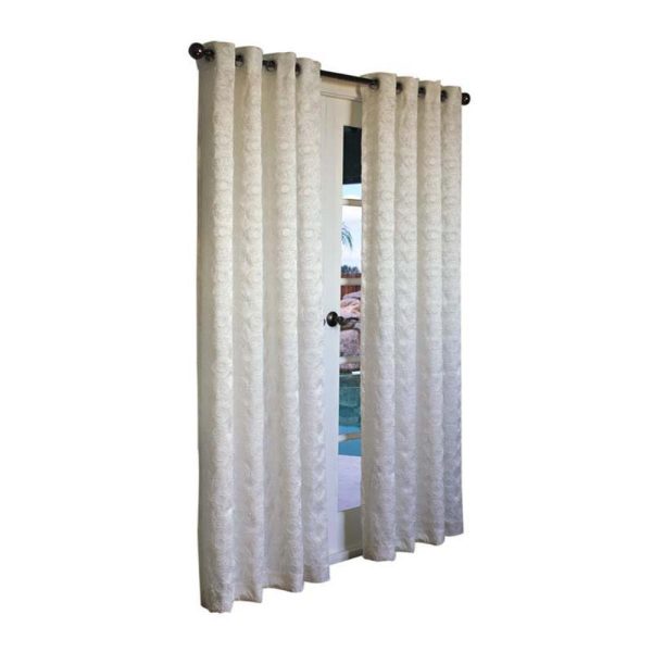 Commonwealth Habitat Mayan Heavy Fabric With Circle Grommet Top Panel - White - 图片 2
