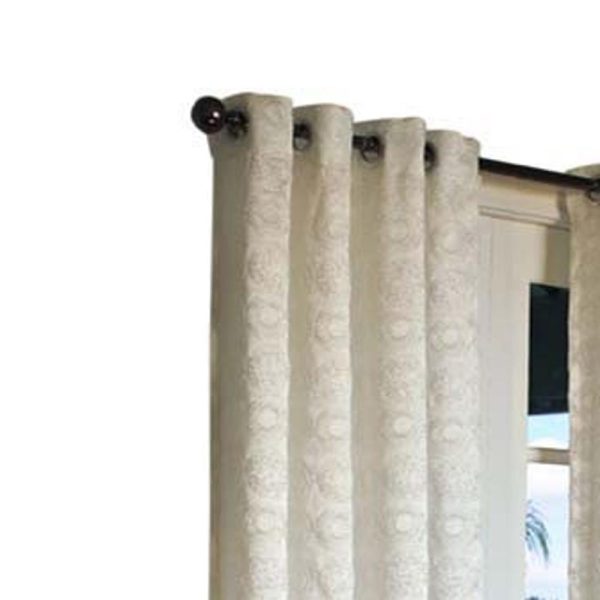 Commonwealth Habitat Mayan Heavy Fabric With Circle Grommet Top Panel - White - 图片 3