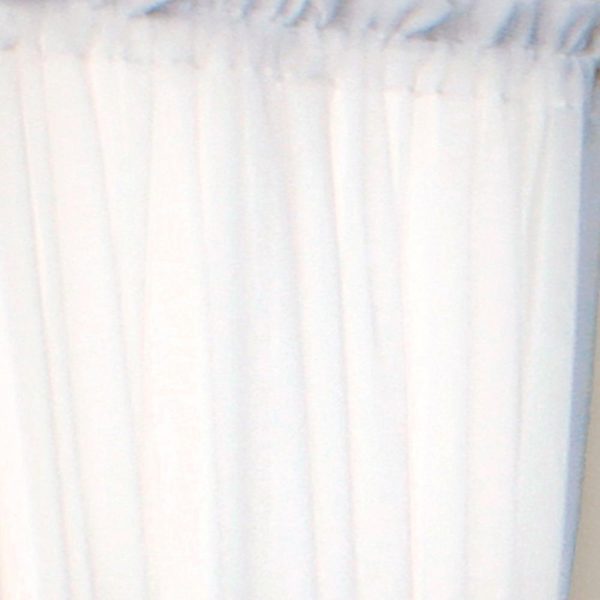 Thermavoile Rhapsody Lined Light Filtering Window Treatment for Doors Rod Pocket Curtain Door Panel 54 x 72 White - 图片 3