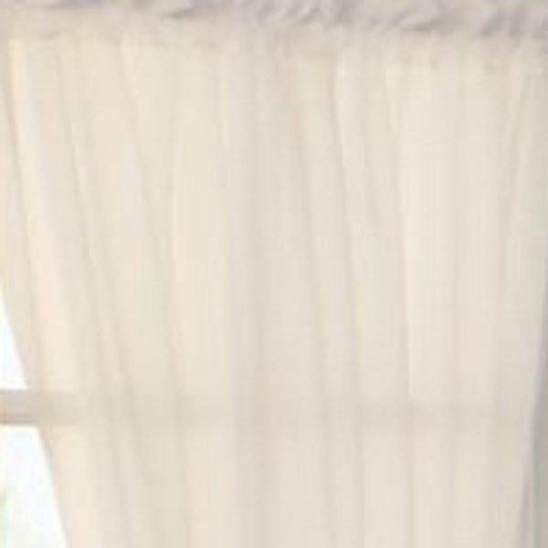 Thermavoile Rhapsody Lined Light Filtering Window Treatment for Doors Rod Pocket Curtain Door Panel 54 x 72 Ivory - 图片 2