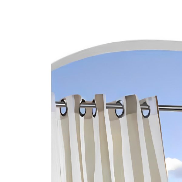 Commonwealth Outdoor Decor Escape Stripe Voile Grommet Top Window Panel - Khaki - 图片 3