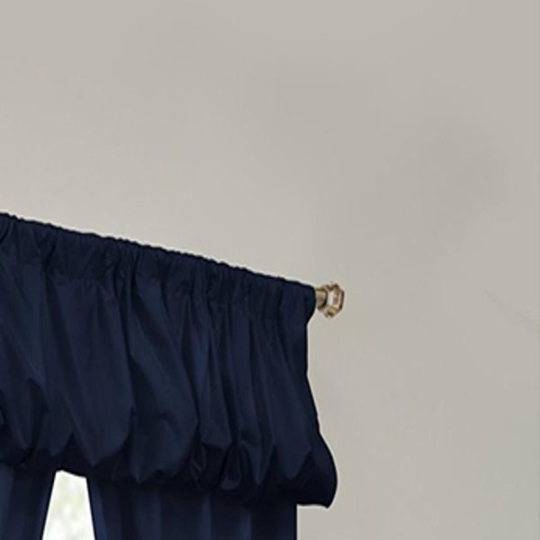 Commonwealth Thermalogic Prescott 5-Piece Window Covering Set With 3 Rod Pocket - Navy - 图片 2