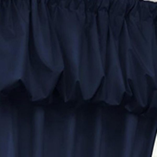 Commonwealth Thermalogic Prescott 5-Piece Window Covering Set With 3 Rod Pocket - Navy - 图片 3