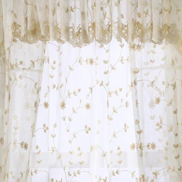 Commonwealth Habitat Grandeur Deep Scalloped Embroidery Pole Top Swag - 80x36 - 图片 8