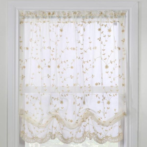 Commonwealth Habitat Grandeur Deep Scalloped Embroidery Balloon Curtain - 52x63 - 图片 5