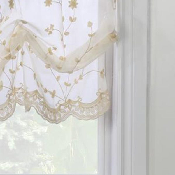 Commonwealth Habitat Grandeur Deep Scalloped Embroidery Balloon Curtain - 52x63 - 图片 6
