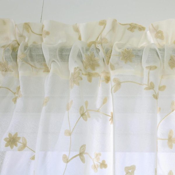 Commonwealth Habitat Grandeur Deep Scalloped Embroidery Balloon Curtain - 52x63 - 图片 3