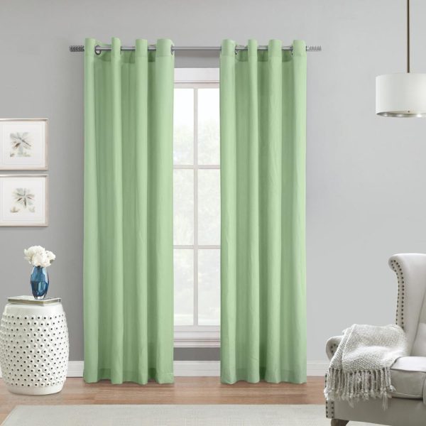 Habitat Harmony Light Filtering Soft and Relaxed Feel in Room Provide Privacy Grommet Curtain Panel Celadon - 图片 6