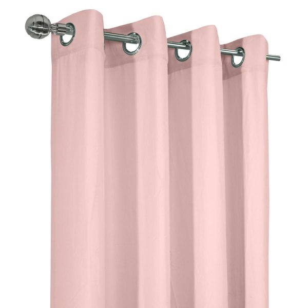 Habitat Harmony Light Filtering Crinkled Texture on Supple Drapeable Flowing Fabric Grommet Curtain Panel Rose - 图片 3