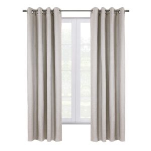 Thermaplus Shadow Blackout UV Protection Grommet Curtain Panel for Windows 52 x 63 Off-white