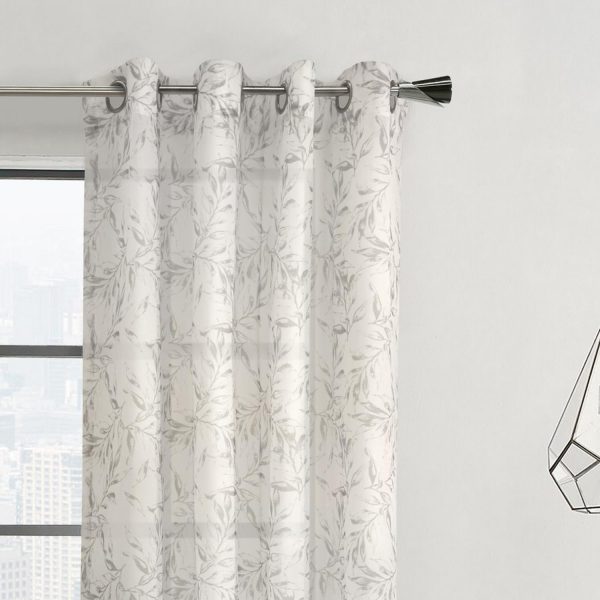 Habitat Jenny Light Filtering Grommet Curtain - Grey - 图片 2