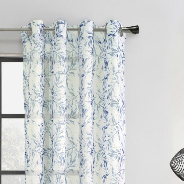 Habitat Jenny Light Filtering Grommet Curtain - Indigo - 图片 2