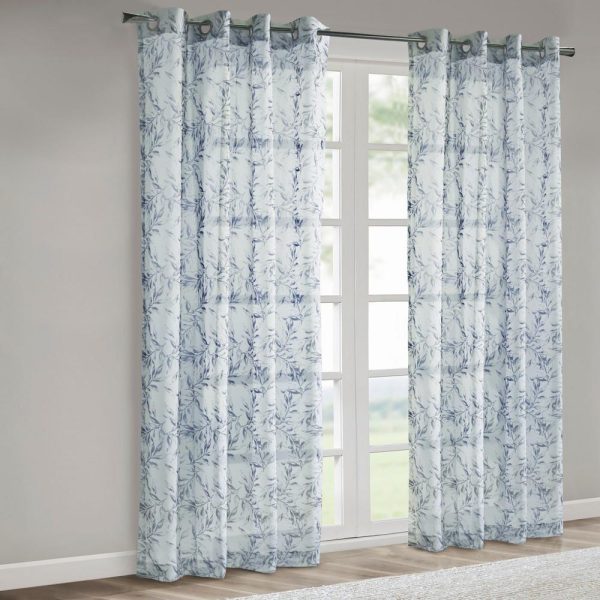Habitat Jenny Light Filtering Grommet Curtain - Indigo - 图片 6