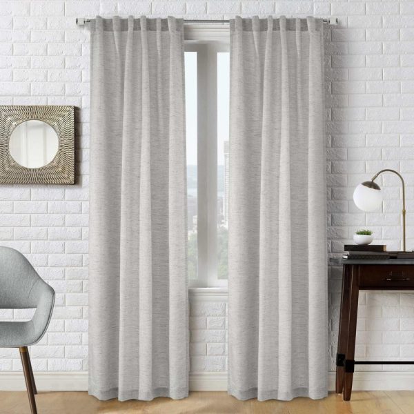 Commonwealth Legacy Danbury Light Filtering Dual Header Curtain - Silver - 图片 4