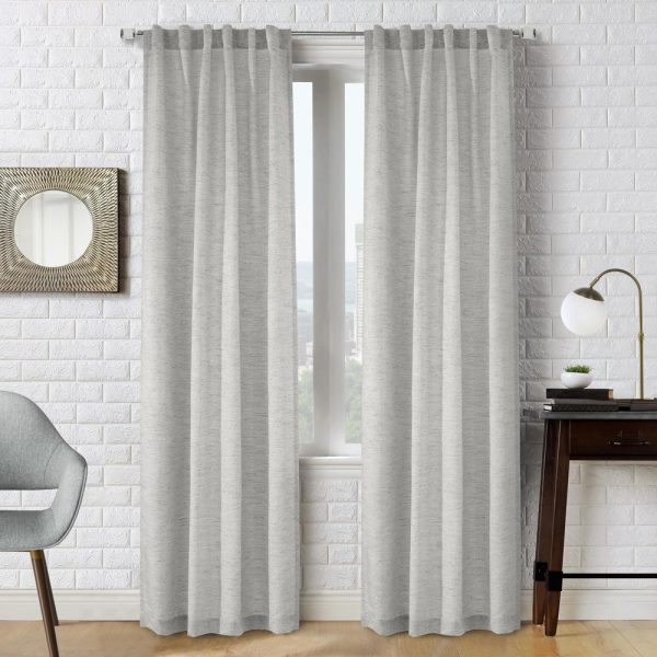Commonwealth Legacy Danbury Light Filtering Dual Header Curtain - Silver - 图片 10