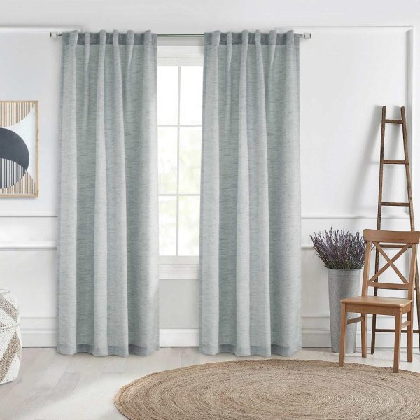 Commonwealth Legacy Danbury Light Filtering Dual Header Curtain - Blue - 图片 4