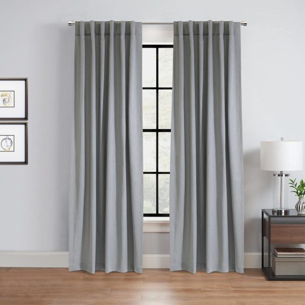 Habitat Mulberry Light Filtering Functional Dual Header Curtain Panel for Windows Grey - 图片 2