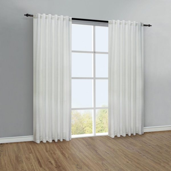 Habitat Mulberry Light Filtering Back Tab Curtain - White - 图片 6