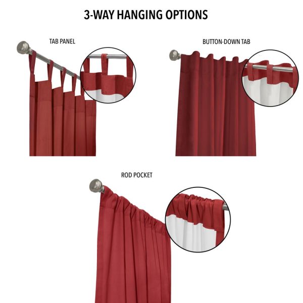 Thermalogic Weathermate Topsions Room Darkening Provides Daytime and Nighttime Privacy Curtain Panel Pair Burgundy - 图片 3