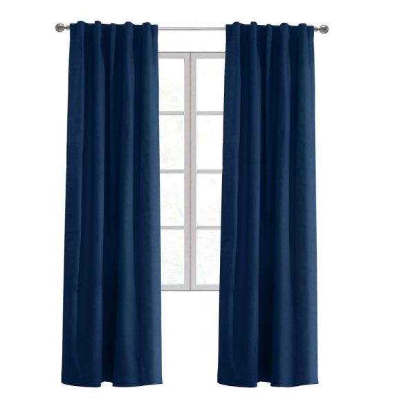 Thermalogic Weathermate Topsions Room Darkening Provides UV Protection Curtain Panel Pair Navy - 图片 2
