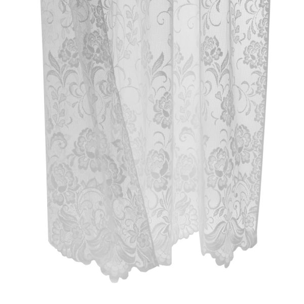Habitat Limoges Sheer Rod Pocket Timeless and Naturalistic Floral Designs Curtain Panel White - 图片 4