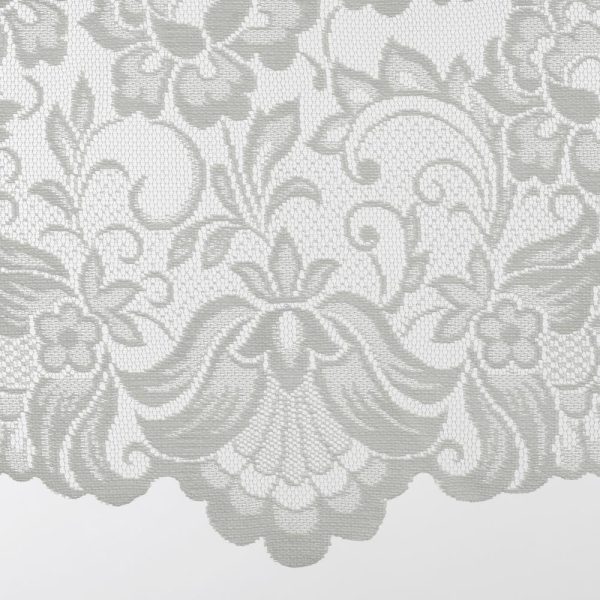 Habitat Limoges Sheer Rod Pocket Timeless Romantic Floral Lace Design Balloon Curtain 55 x 63 - 图片 4