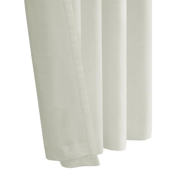 Habitat Sierra Light Filtering Blend of Elegance and Simplicity Slub Texture Dual Header Curtain Panel White - 图片 4