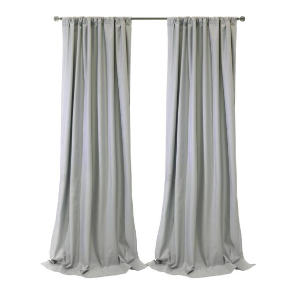 Thermaplus Brooklyn Blackout Dual Header Elegant Vertical Linear Texture Complete Privacy Curtain Panel Grey - 图片 2