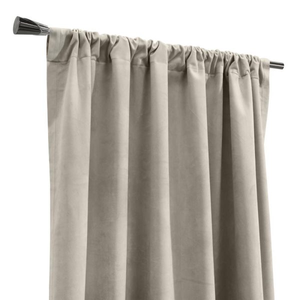 Thermalogic Seren Classic Velvet Room Darkening Dual Header Energy Efficient Curtain Panel Oyster - 图片 8