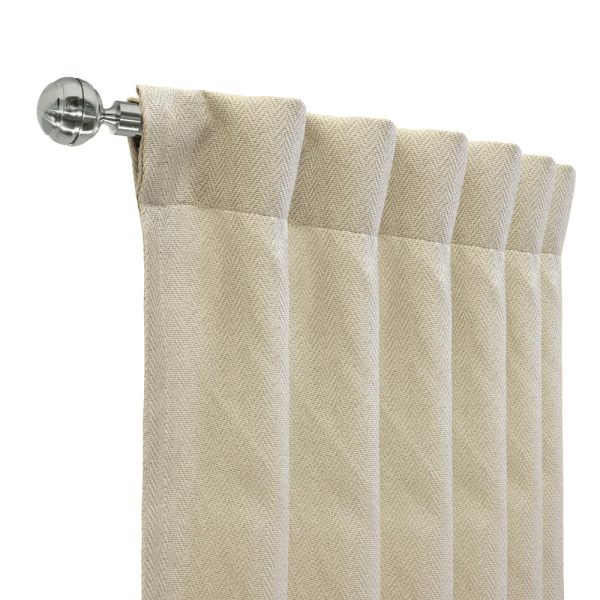 Thermalogic Galati Room Darkening Elegantly Blocking Most Light Dual Header Curtain Panel Linen - 图片 2