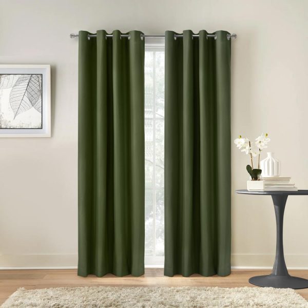 Thermaplus Alpine Blackout Premium Stylish and Functional Grommet Curtain Panel Olive - 图片 8