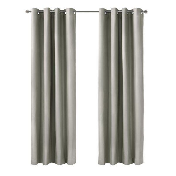 Thermaplus Alpine Blackout Premium Stylish and Functional Grommet Curtain Panel Light Grey