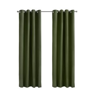 Thermaplus Alpine Blackout Premium Stylish and Functional Grommet Curtain Panel Olive