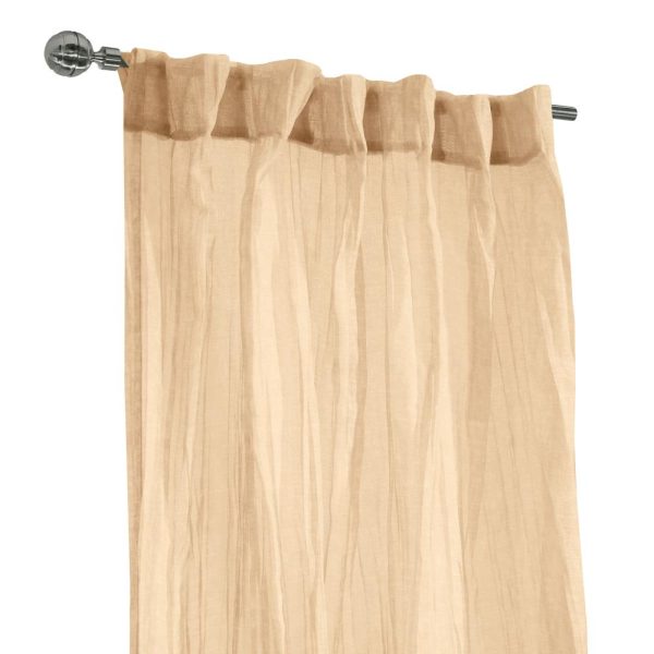 Habitat Paloma Sheer Dual Header Stylish and Functional Curtain Panel Apricot - 图片 12