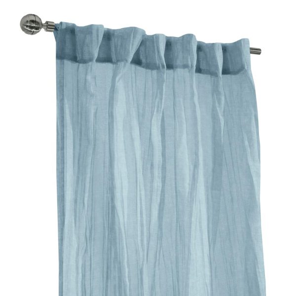 Habitat Paloma Sheer Dual Header Stylish and Functional Curtain Panel Blue - 图片 3