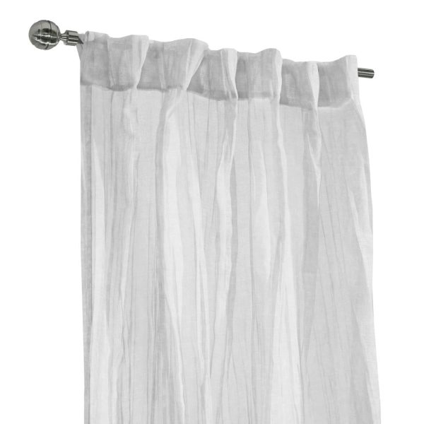 Habitat Paloma Sheer Dual Header Stylish and Functional Curtain Panel White - 图片 3