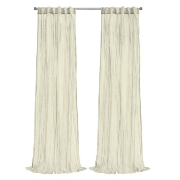 Habitat Paloma Sheer Dual Header Stylish and Functional Curtain Panel Cream - 图片 6