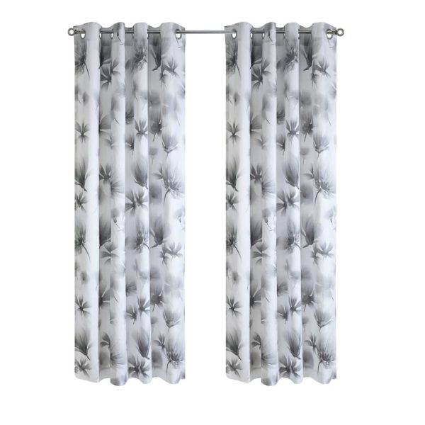 Habitat Ophelia Light Filtering Window Treatment Grommet Curtain Panel for Bedroom Livingroom White Grey - 图片 6