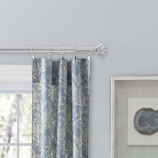 Ellis Curtain Lexington Leaf Pattern on Colored Ground Curtain Pair with Ties - 图片 3