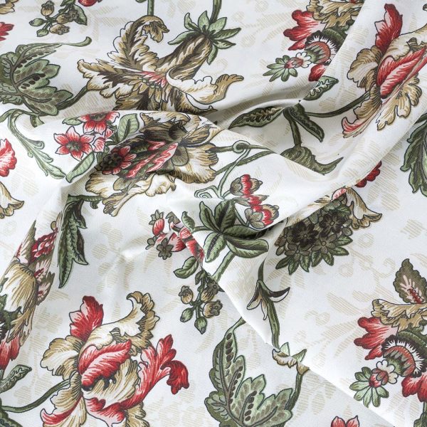Ellis Curtain Madison Floral Printed Natural Ground Tailored 3 Rod Pocket Panel Pair with Tiebacks Brick - 图片 8