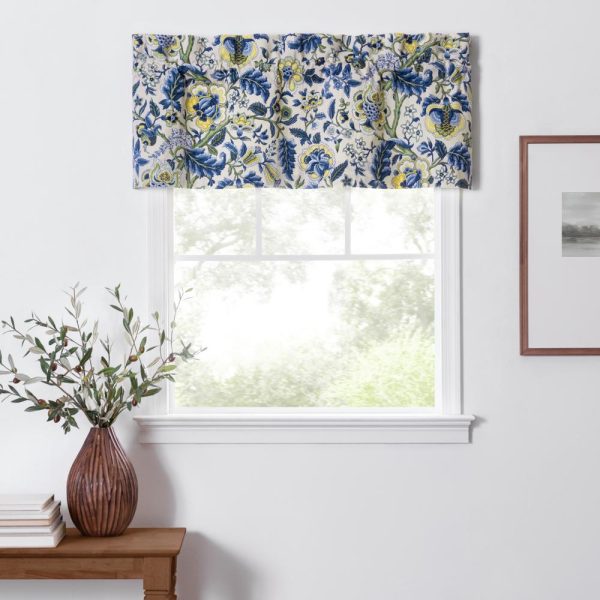 Ellis Curtain Regency Straight 3 Rod Pocket Valances for Windows 50 x 15 Blue - 图片 2