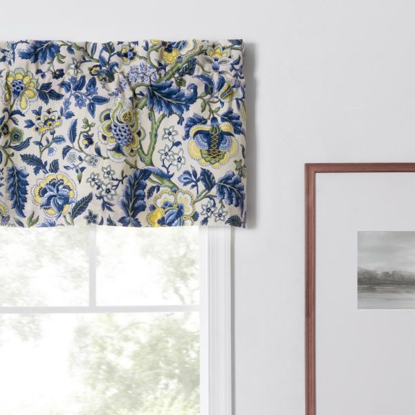 Ellis Curtain Regency Straight 3 Rod Pocket Valances for Windows 50 x 15 Blue - 图片 3